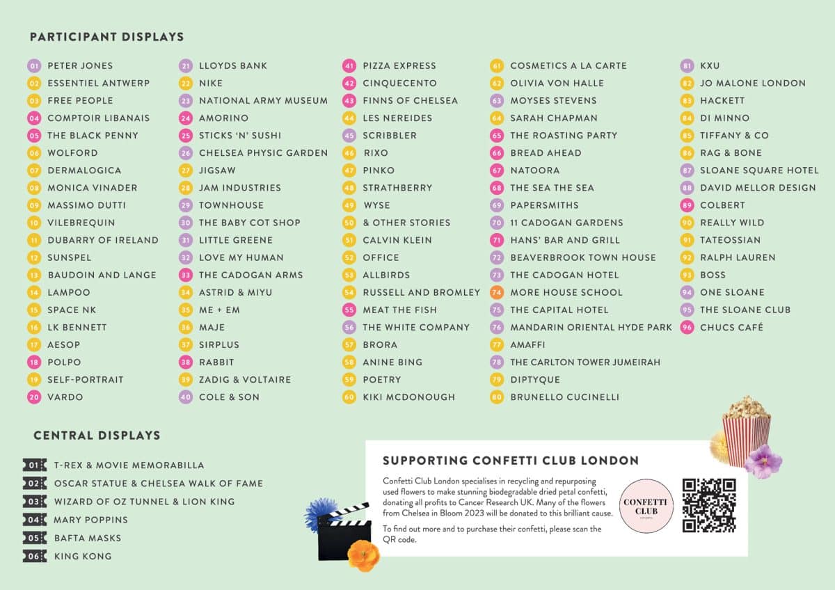 Tours Map Chelsea In Bloom