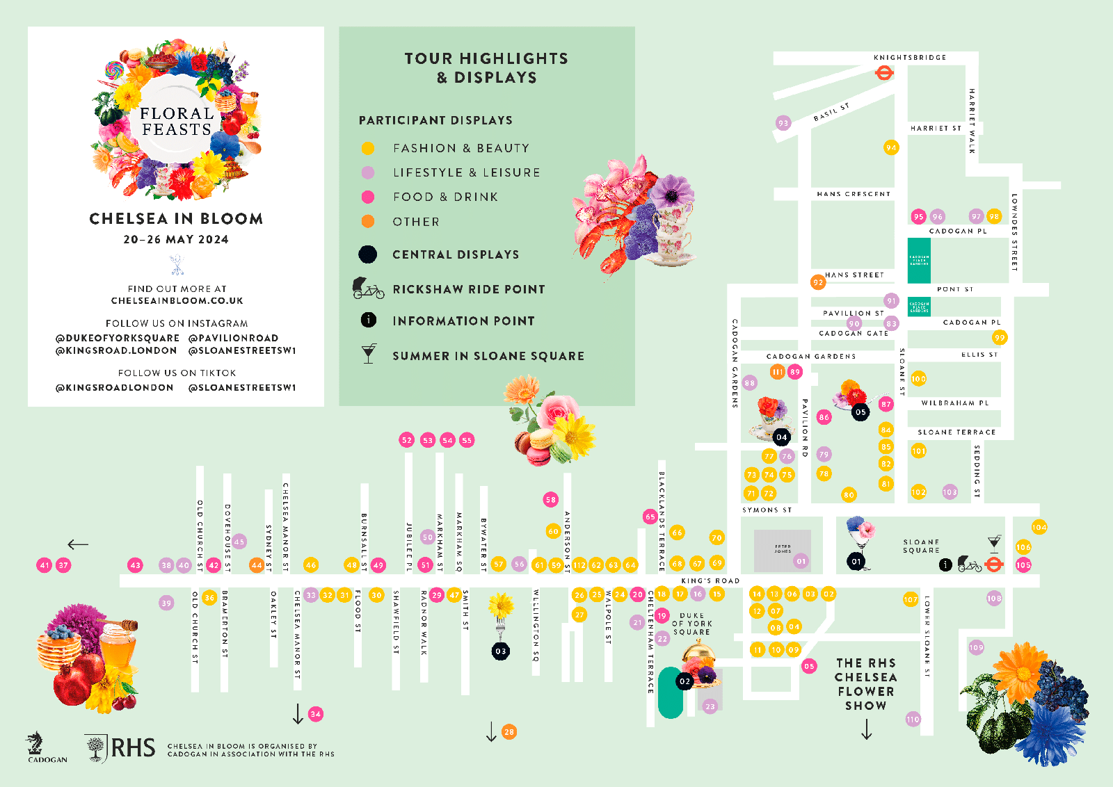 Chelsea in Bloom Printed Map