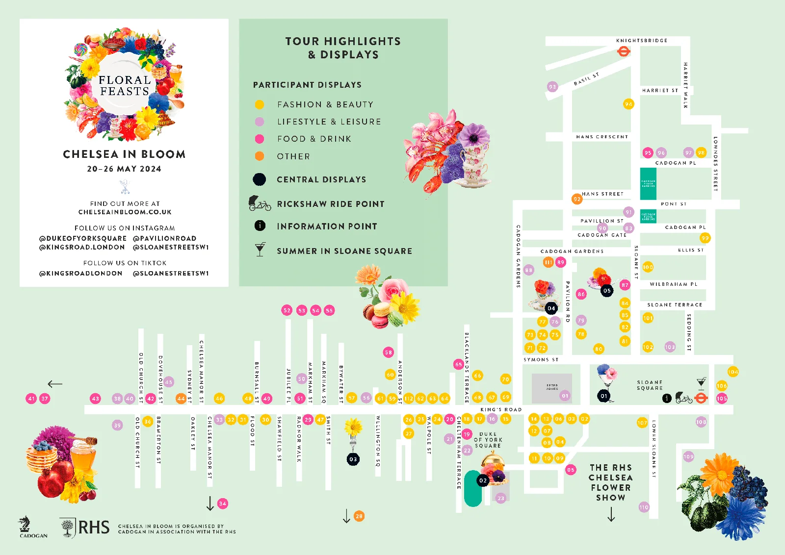 Chelsea in Bloom Printed Map